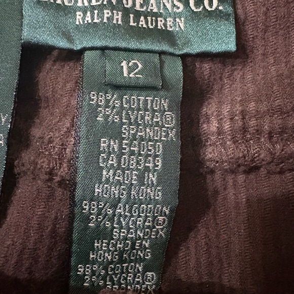 Ralph Lauren Brown Corduroy Pants Size 12 - Picture 7 of 8